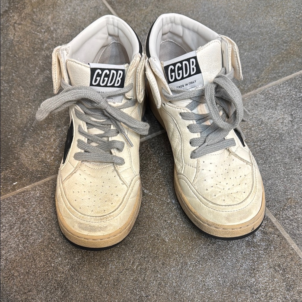 Golden Goose Kids Sneakers in Cream and Gray